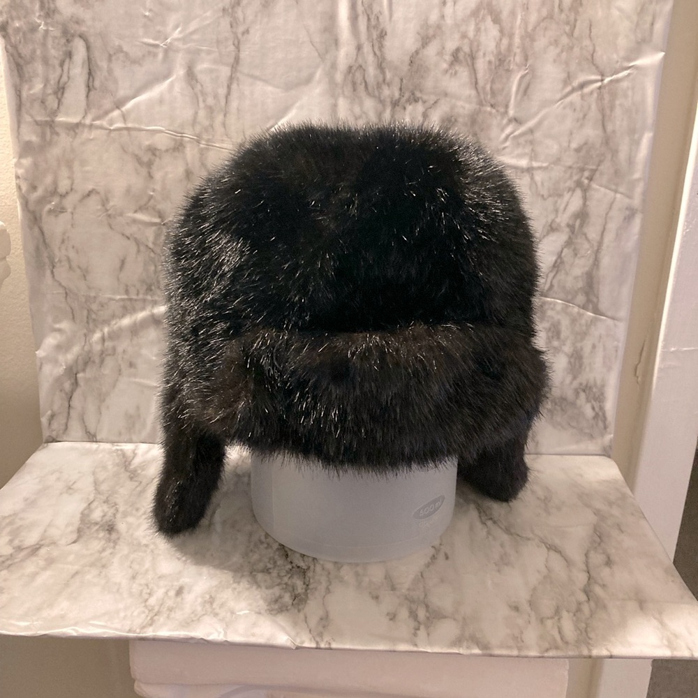 Faux fur hat.